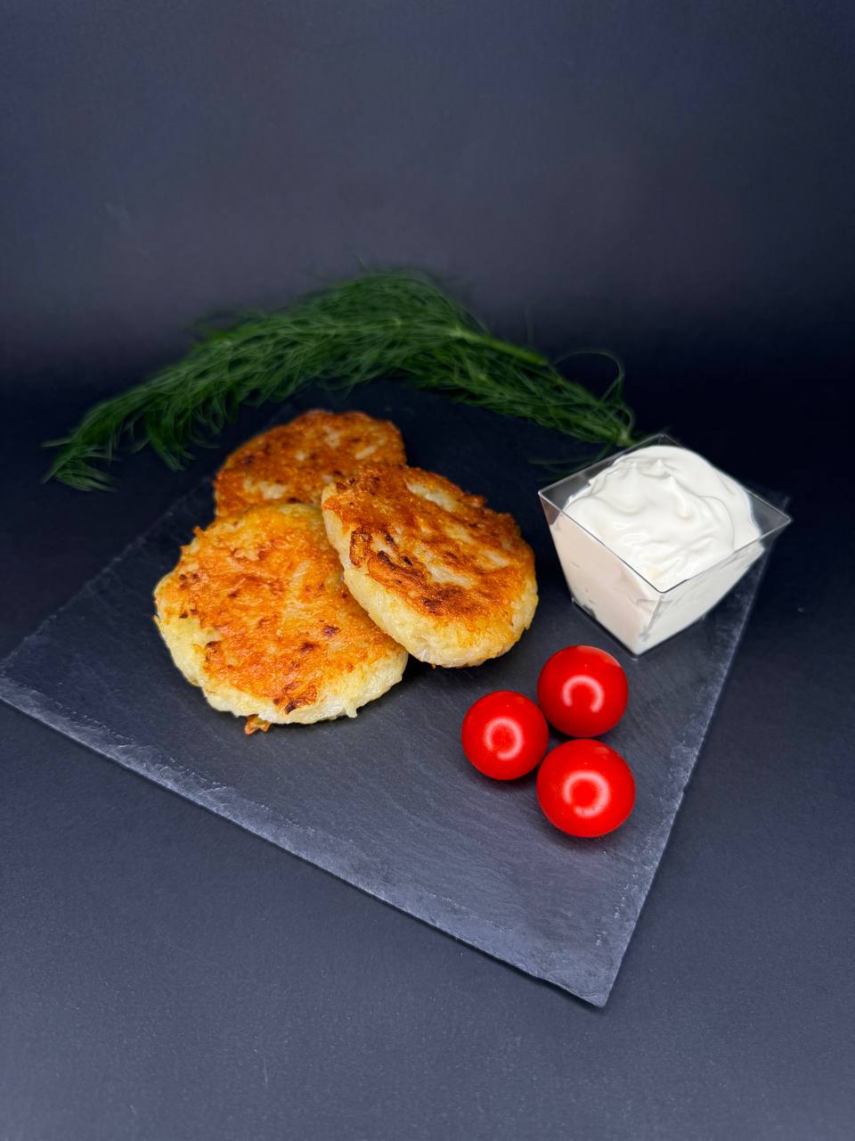 Belorussian draniki with turkey filling